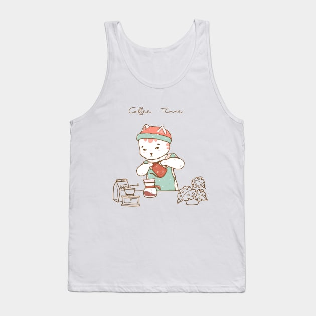 barista cat in duty Tank Top by Janatshie